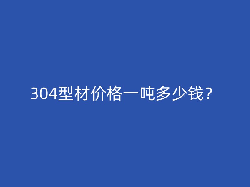 304型材價格一噸多少錢？