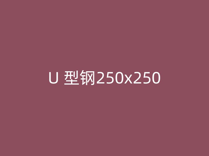 U 型鋼250x250